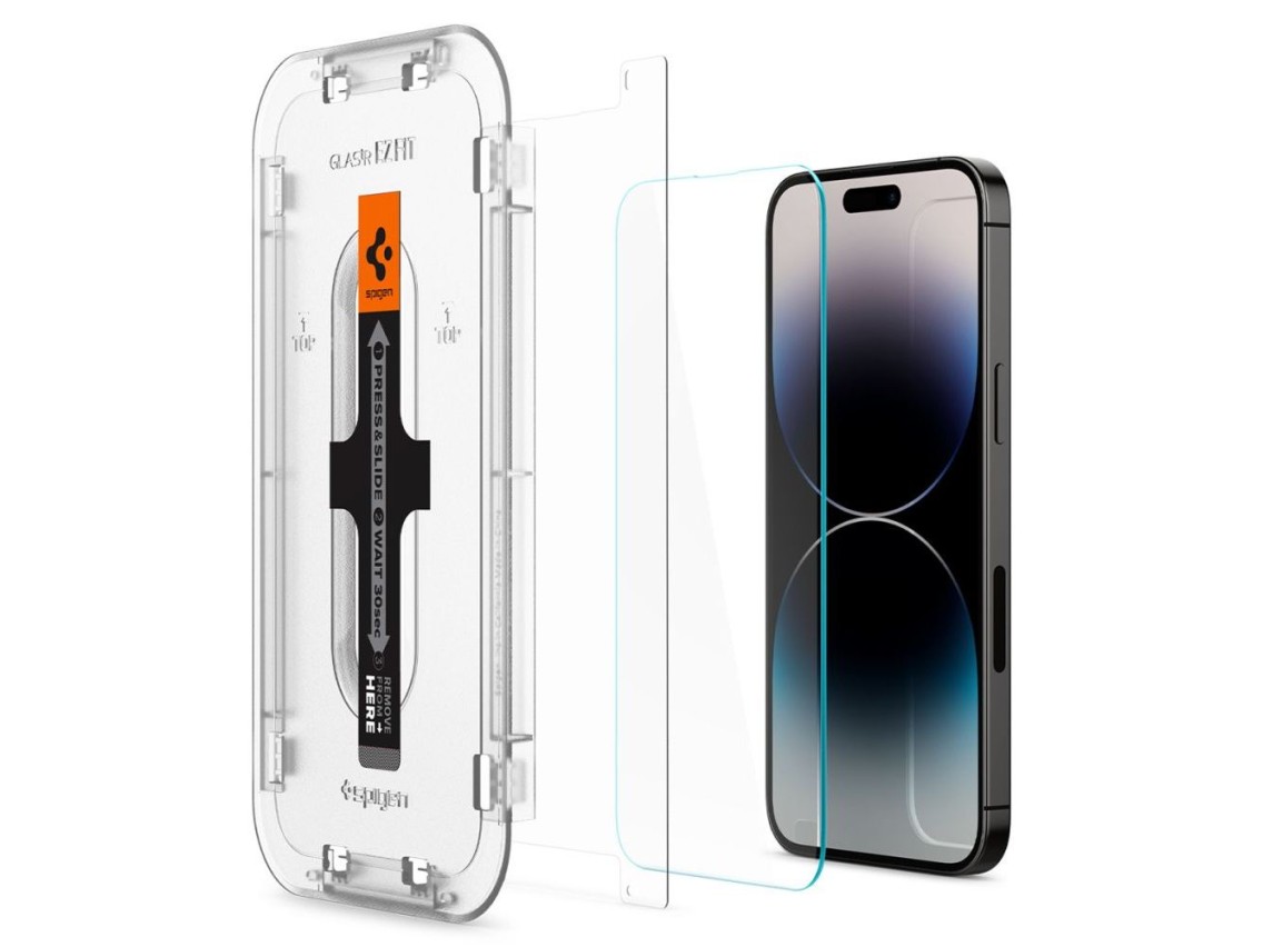 Spigen Glas.tR EZ Fit Pel�cula de Vidro Temperado para iPhone 14 Pro Max - 2 unidades.