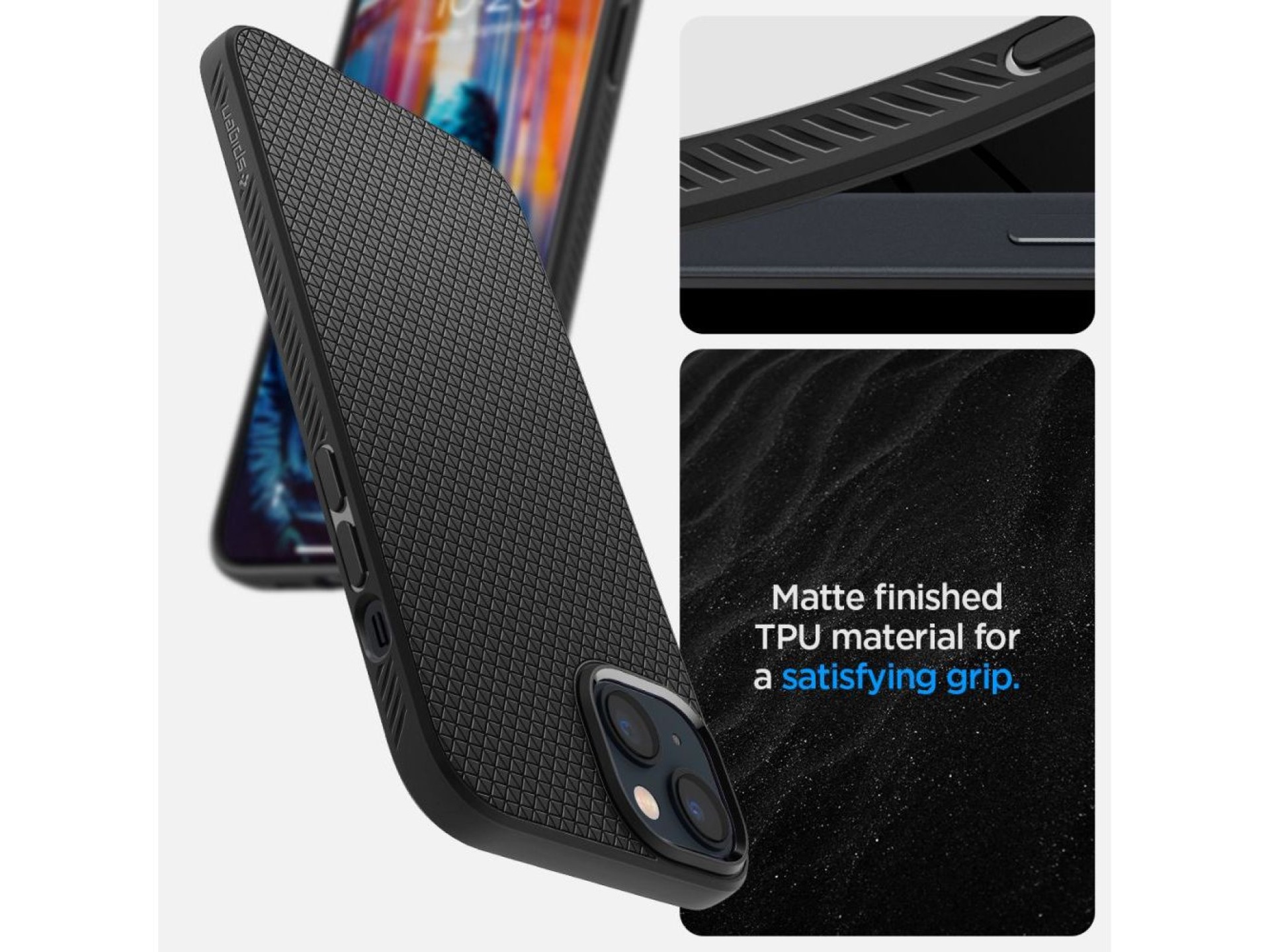 Spigen Liquid Air Case for iPhone 14 Plus - Matte Black