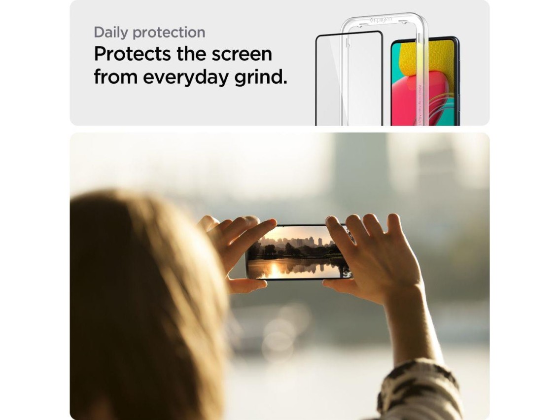 Spigen ALM Glass FC Tempered Glass for Samsung Galaxy M53 5G - Black
