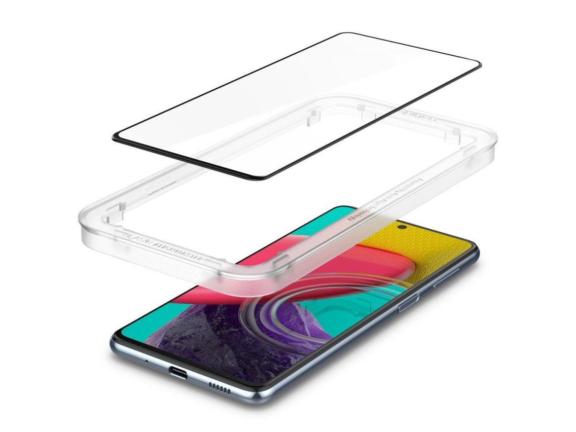 Spigen ALM Glass FC Tempered Glass for Samsung Galaxy M53 5G - Black
