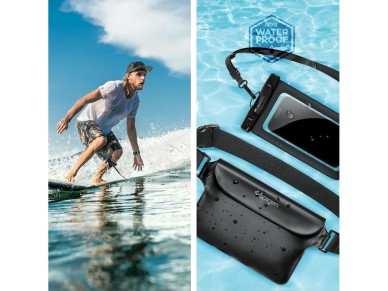 Ri�onera impermeable Spigen Aqua Shield A621 + funda flotante - Negra