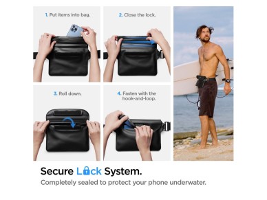 Ri�onera impermeable Spigen Aqua Shield A621 + funda flotante - Negra