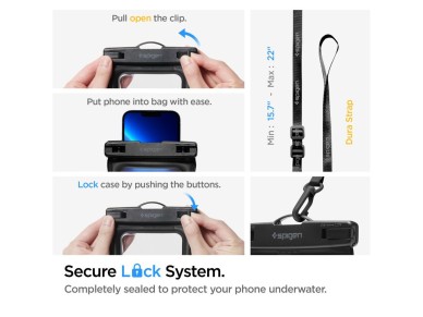Ri�onera impermeable Spigen Aqua Shield A621 + funda flotante - Negra