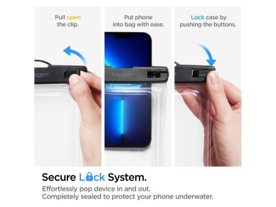 Capa � prova d'�gua Spigen Aqua Shield A610 que flutua na �gua - Transparente
