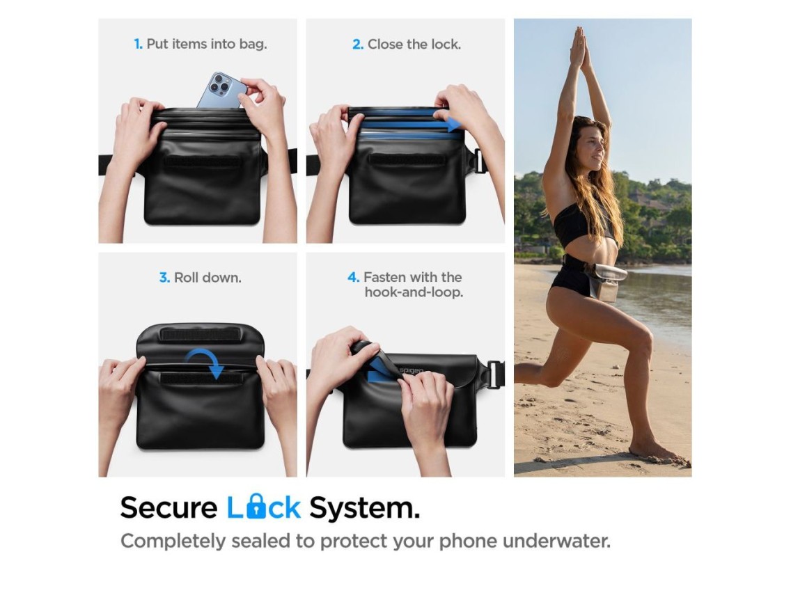 Ri�onera impermeable Spigen Aqua Shield A620 IPX8 - Negra