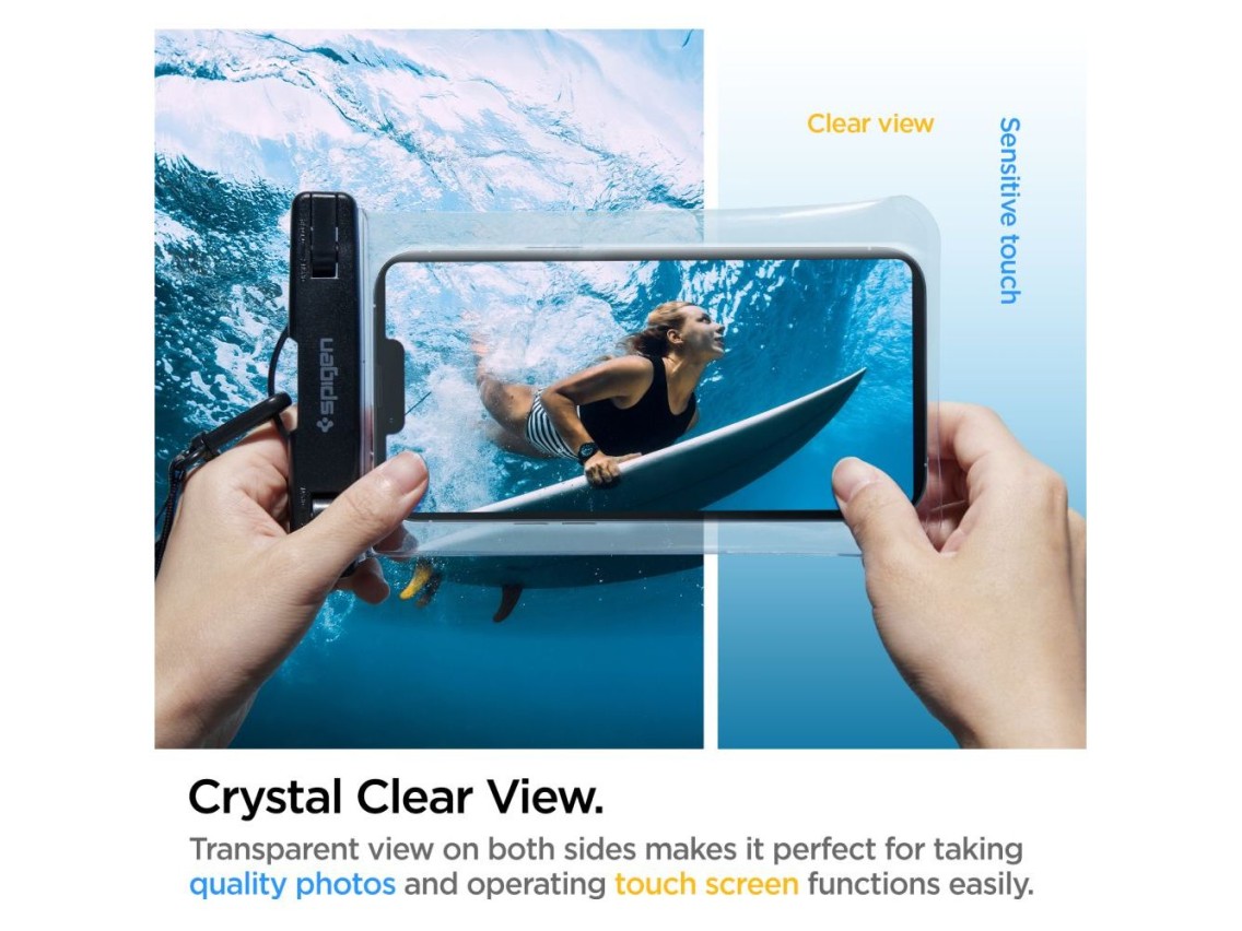 Capa Spigen Aqua Shield A601 à prova d'água IPX8 - Transparente