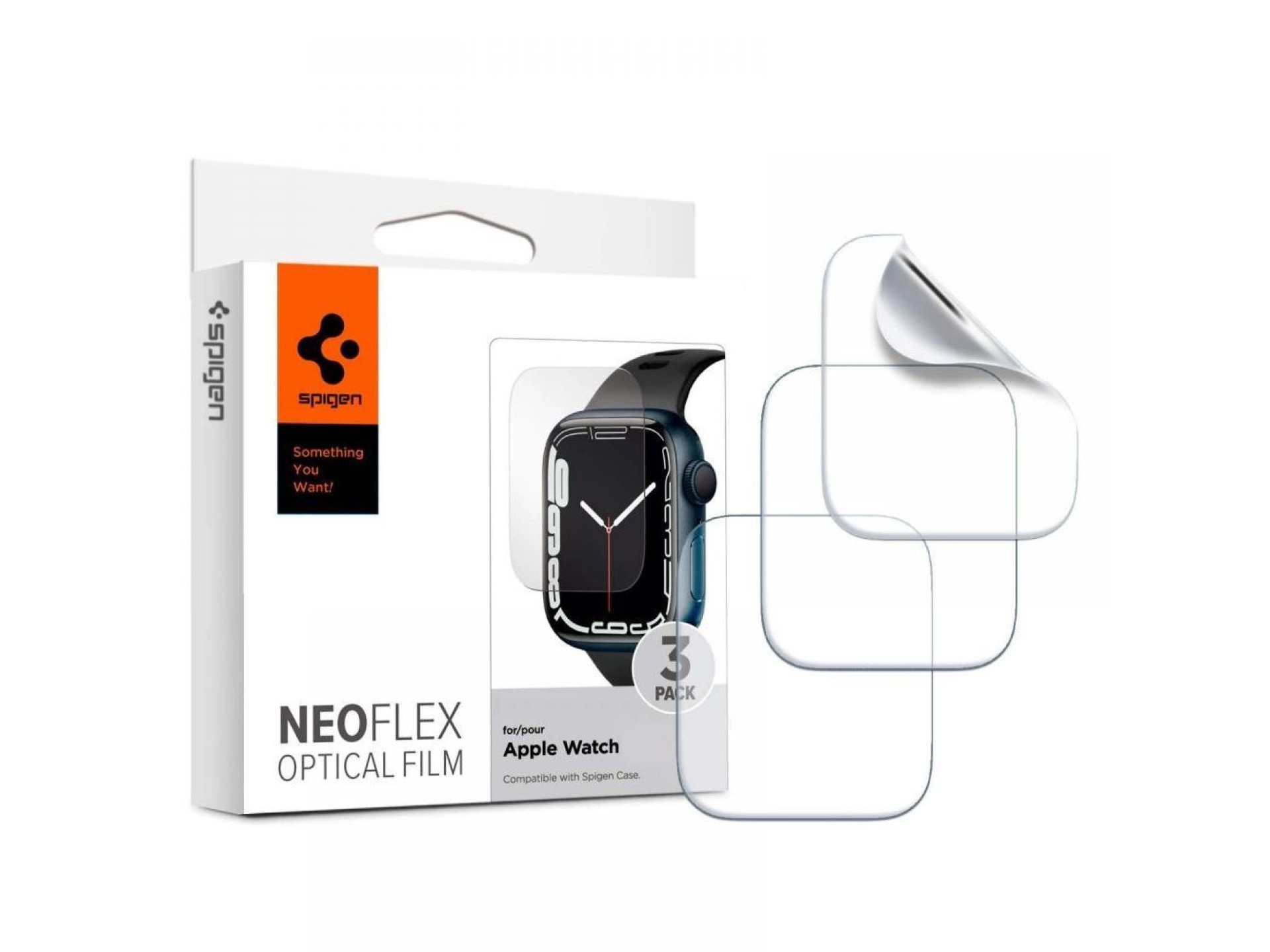 Protector de pantalla Spigen Neo Flex para Apple Watch 4/5/6/7/8/SE (44/45 mm) - 3 unidades.