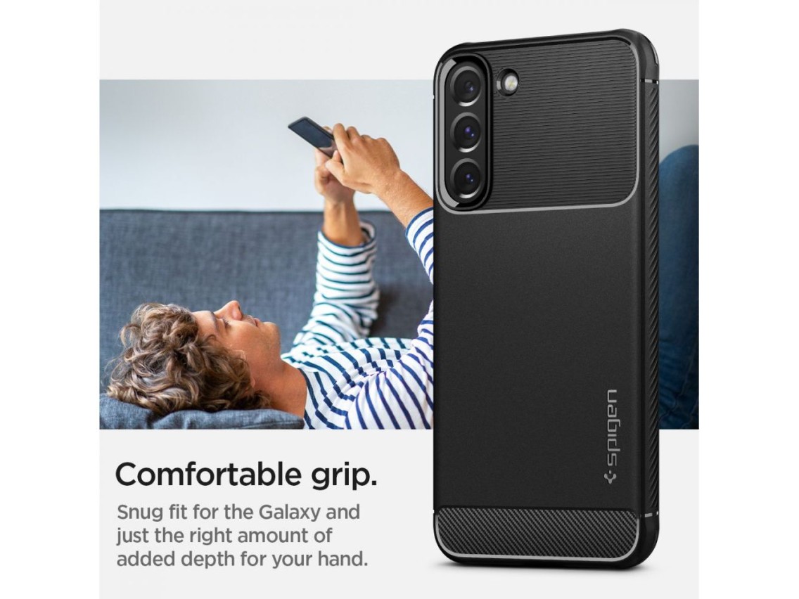 Funda Spigen Rugged Armor para Samsung Galaxy S22 - Negro mate