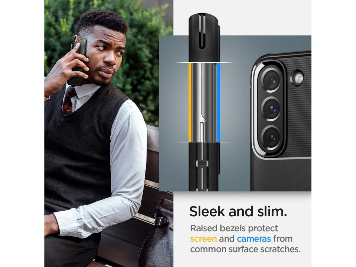 Funda Spigen Rugged Armor para Samsung Galaxy S22 - Negro mate