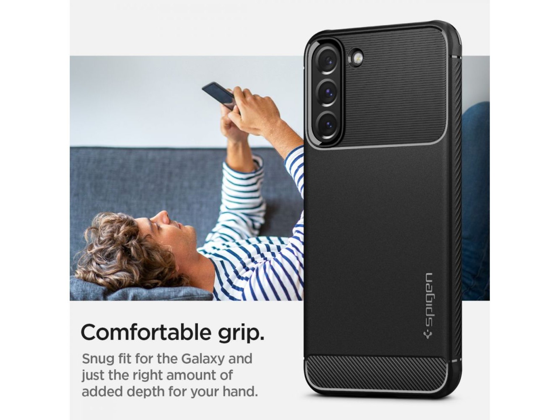 Funda Spigen Rugged Armor para Samsung Galaxy S22 - Negro mate