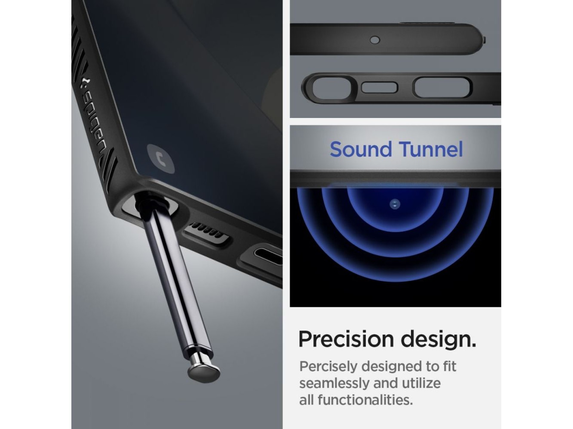 Capa Spigen Liquid Air para Samsung Galaxy S22 Ultra - Preto Fosco