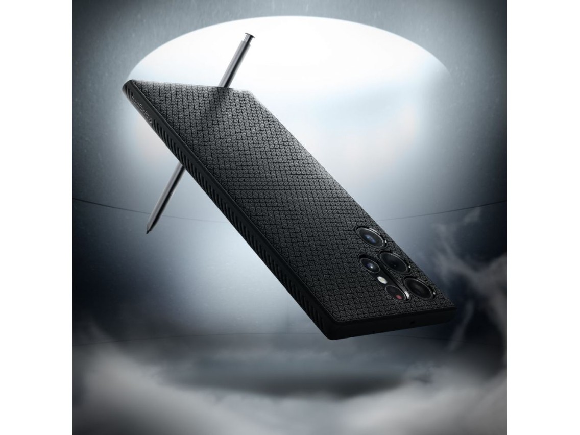 Capa Spigen Liquid Air para Samsung Galaxy S22 Ultra - Preto Fosco
