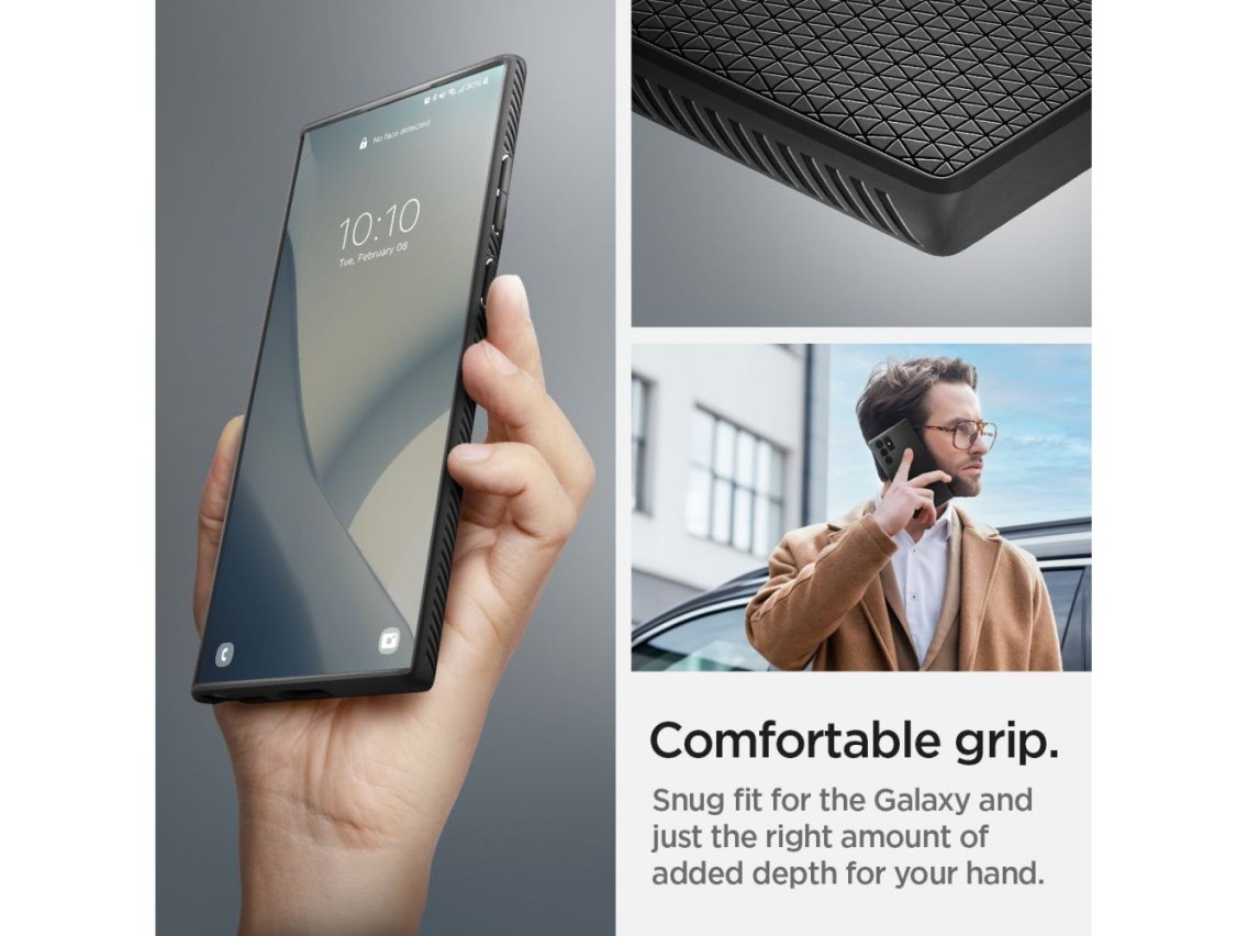 Capa Spigen Liquid Air para Samsung Galaxy S22 Ultra - Preto Fosco