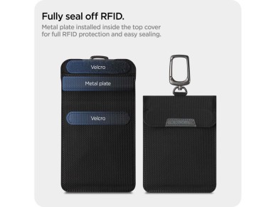Bloqueador de sinal RFID antifurto Spigen Pouch Keyless - preto Bloqueador de sinal RFID antifurto Spigen Pouch Keyless - preto