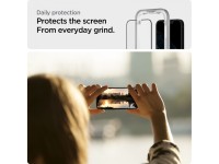 Protector de pantalla de vidrio templado Spigen ALM Glass FC para iPhone 13 / 13 Pro / 14 - Negro Protector de pantalla de vidrio templado Spigen ALM Glass FC para iPhone 13 / 13 Pro / 14 - Negro