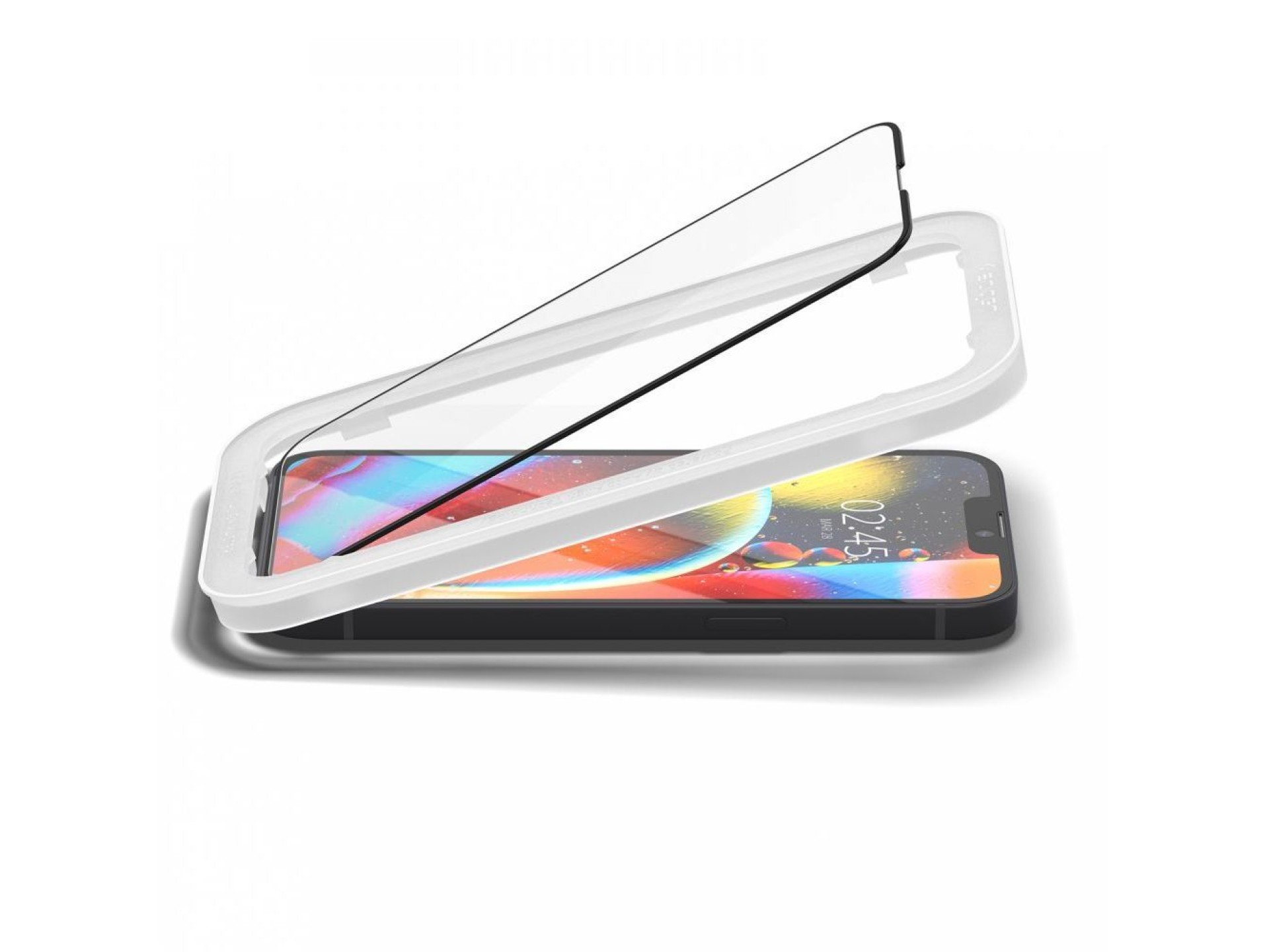 Protector de pantalla de vidrio templado Spigen ALM Glass FC para iPhone 13 / 13 Pro / 14 - Negro