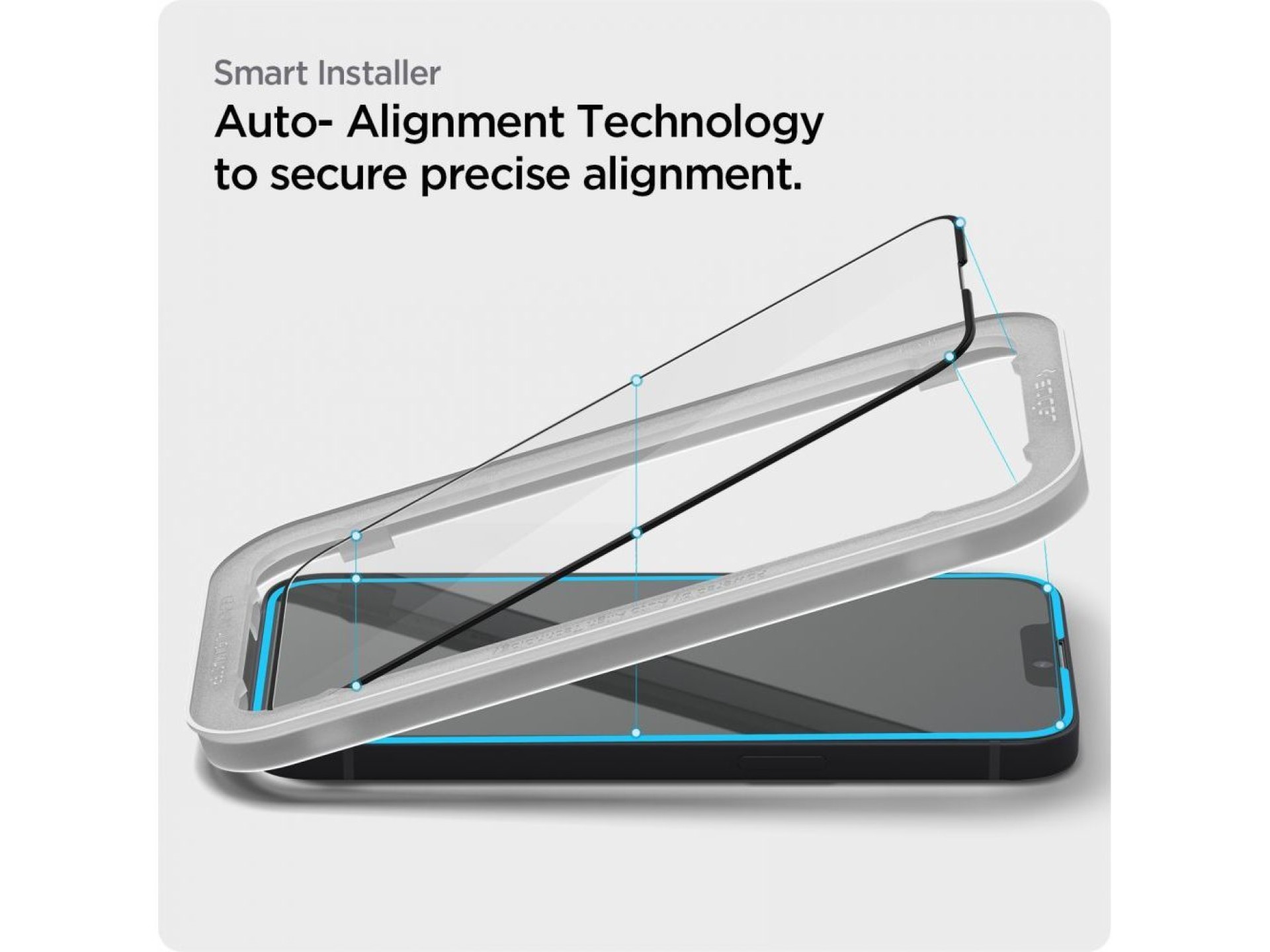 Protector de pantalla de vidrio templado Spigen ALM Glass FC para iPhone 13 / 13 Pro / 14 - Negro