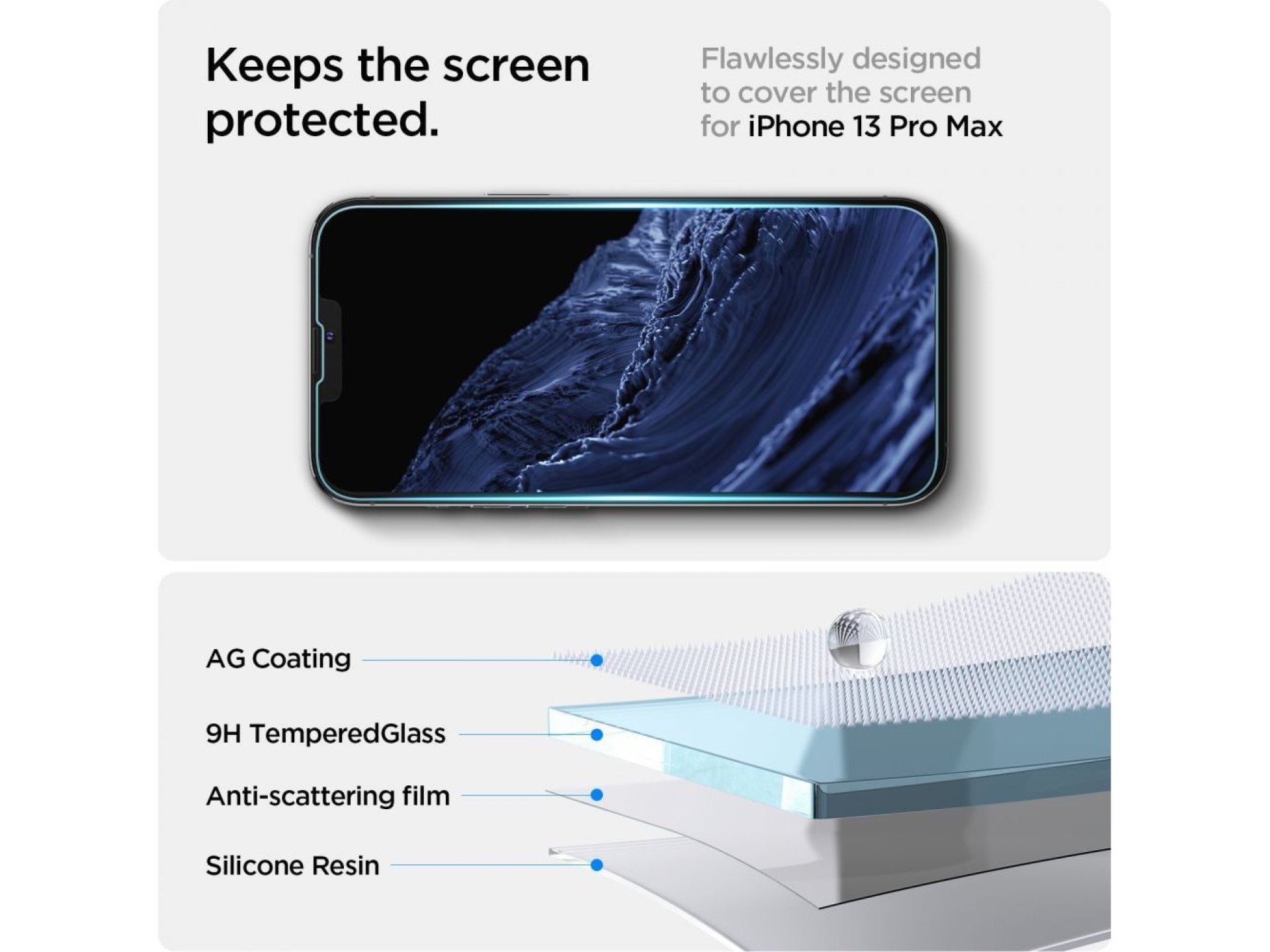Spigen Glas.tR EZ Fit Tempered Glass for iPhone 13 / 13 Pro / 14 / 16e / 17e
