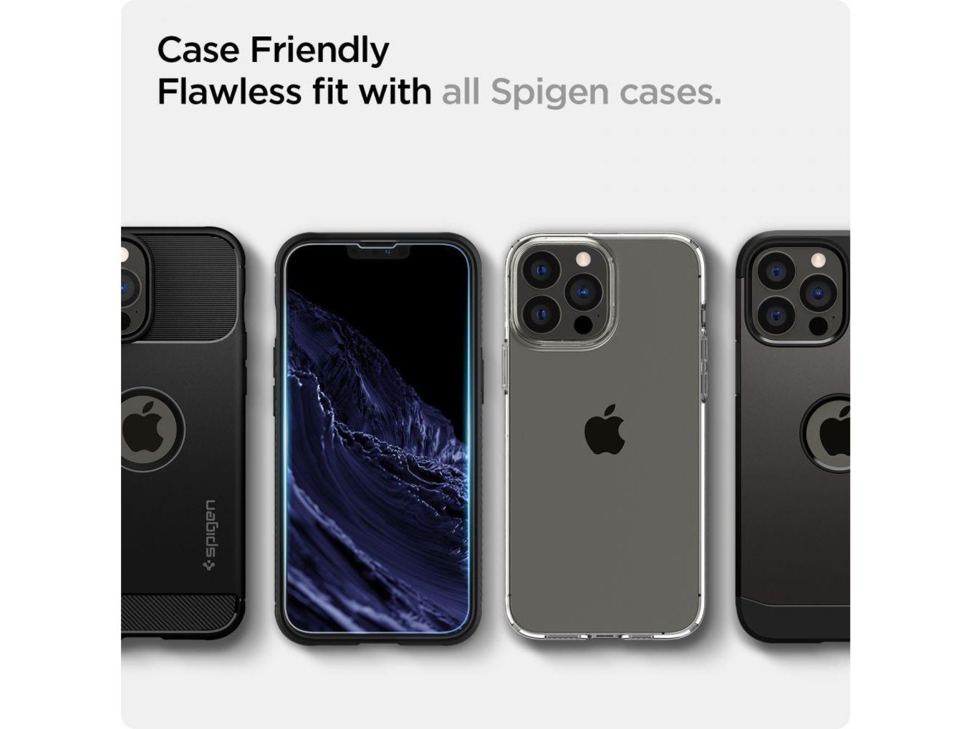 Spigen Glas.tR EZ Fit Película de Vidro Temperado para iPhone 13 / 13 Pro / 14 / 16e / 17e - 2 unida