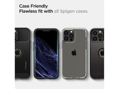 Spigen Glas.tR EZ Fit Tempered Glass for iPhone 13 / 13 Pro / 14 / 16e / 17e - 2 pcs. Spigen Glas.tR EZ Fit Tempered Glass for iPhone 13 / 13 Pro / 14 / 16e / 17e - 2 pcs.