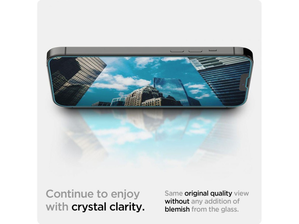 Spigen Glas.tR EZ Fit Película de Vidro Temperado para iPhone 13 / 13 Pro / 14 / 16e / 17e - 2 unida