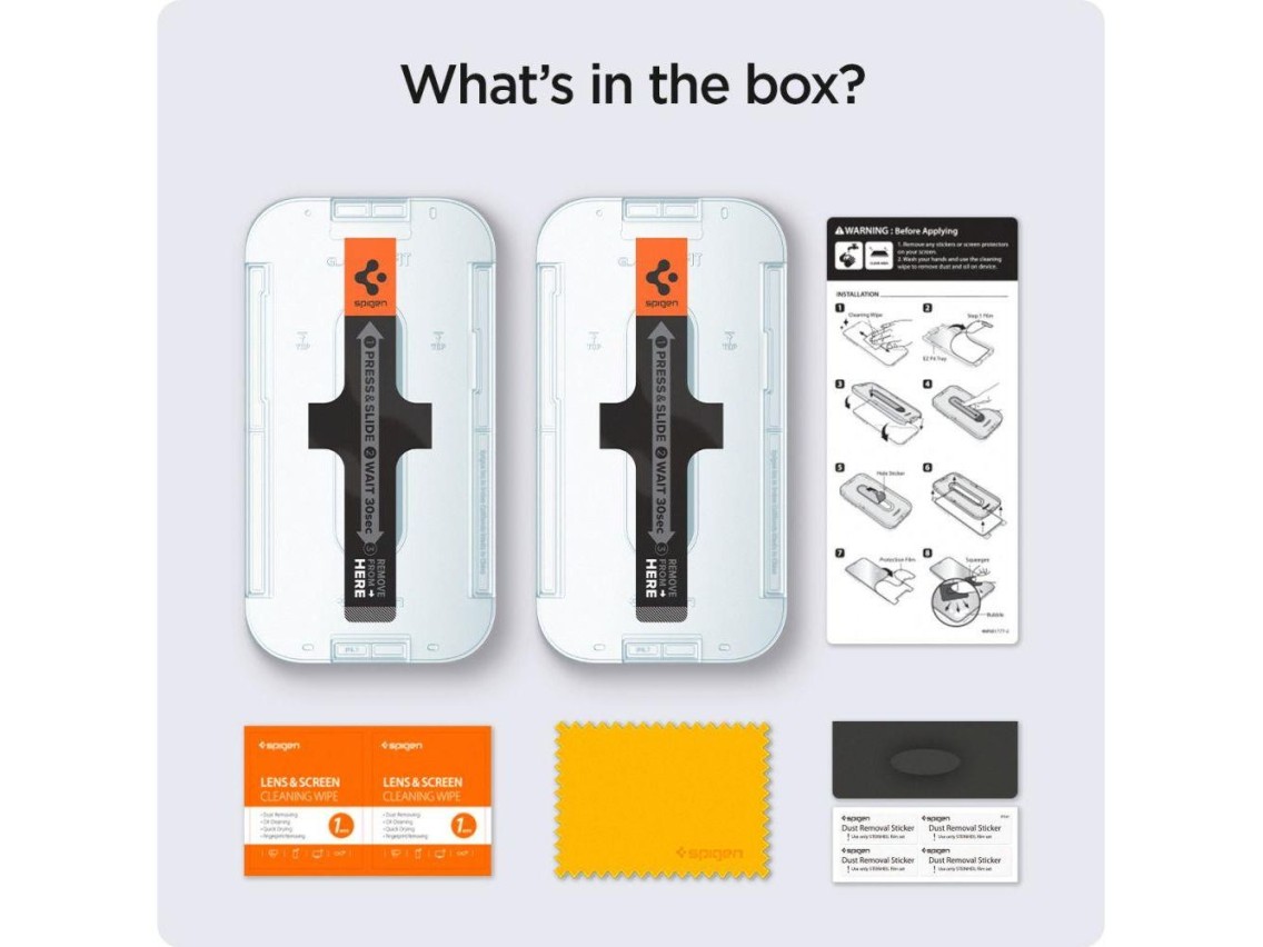 Spigen Glas.tR EZ Fit Película de Vidro Temperado para iPhone 13 / 13 Pro / 14 / 16e / 17e - 2 unida