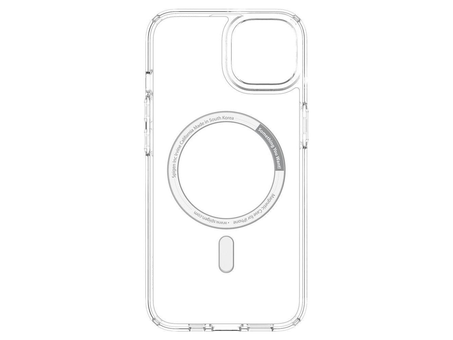 Funda Spigen Ultra Hybrid Mag Case con MagSafe para iPhone 13 mini - Blanca