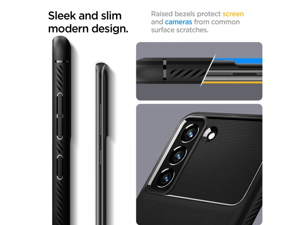 Capa Spigen Rugged Armor para Samsung Galaxy S21 FE - Preto Fosco