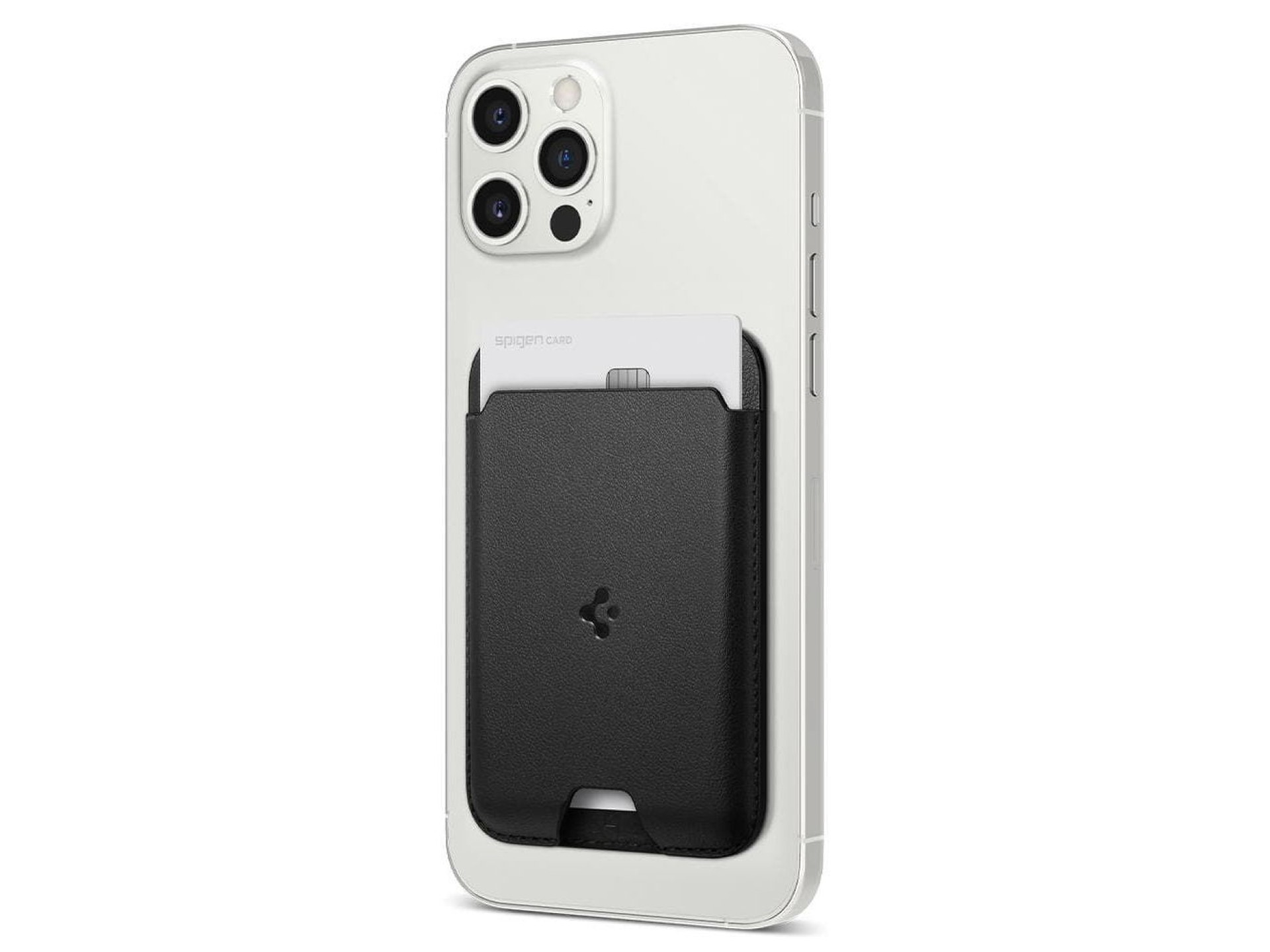Carteira magnética Spigen Valentinus com MagSafe - Preta
