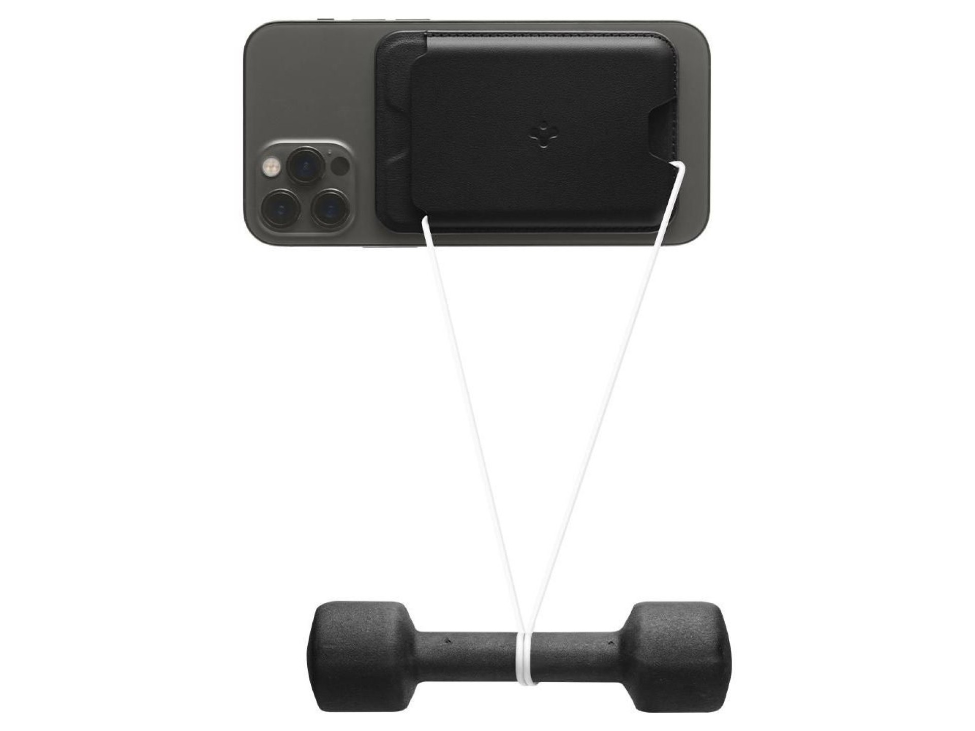 Carteira magnética Spigen Valentinus com MagSafe - Preta