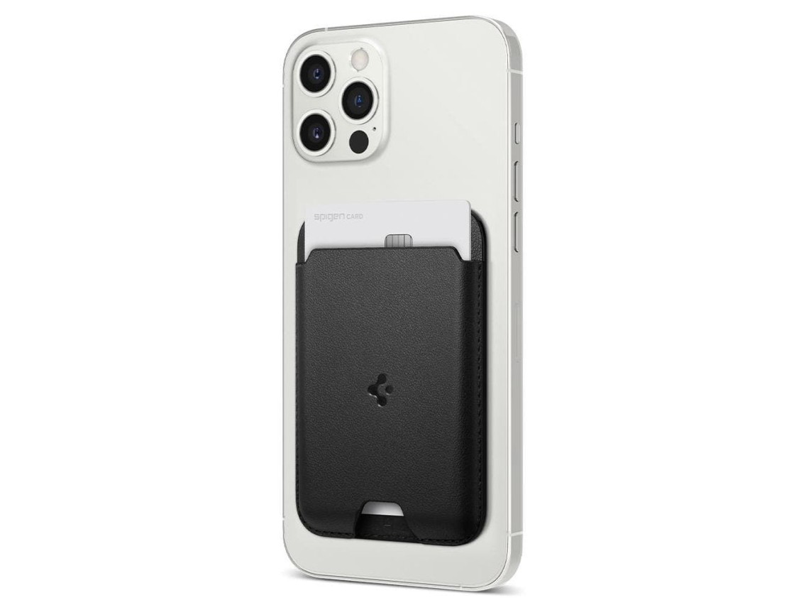 Carteira magnética Spigen Valentinus com MagSafe - Preta