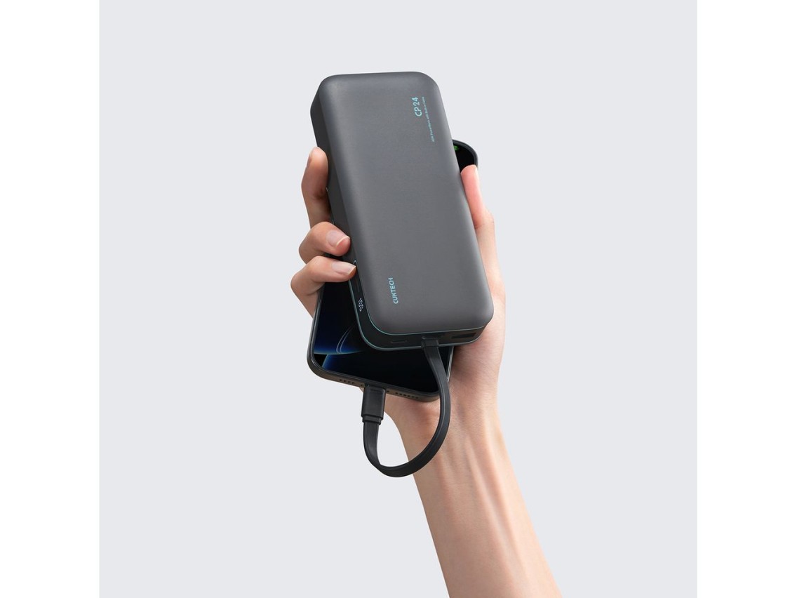 Cuktech LPB200N 40W 20000mAh Powerbank with Integrated Cable - Gray