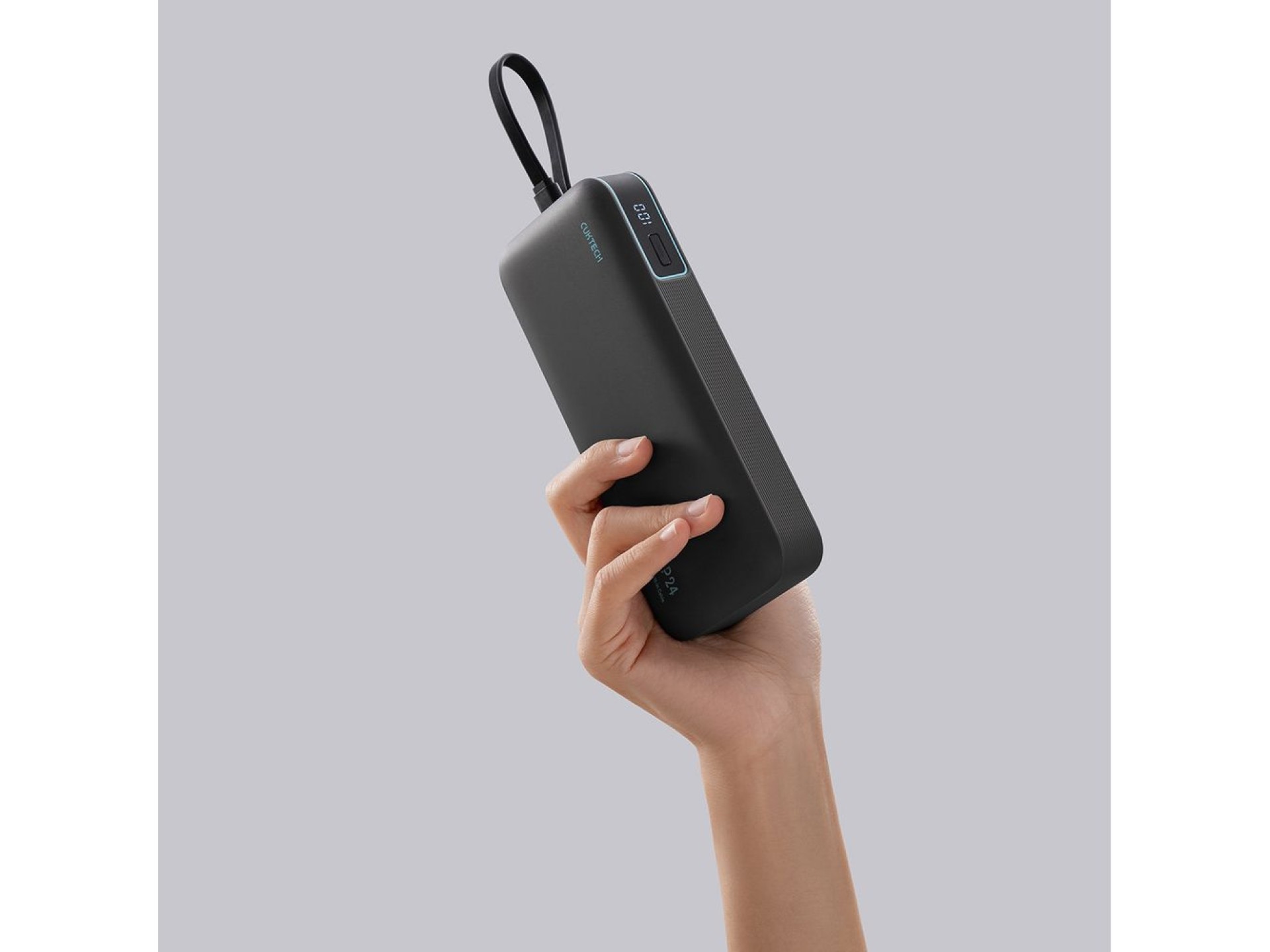Cuktech LPB200N 40W 20000mAh Powerbank with Integrated Cable - Gray