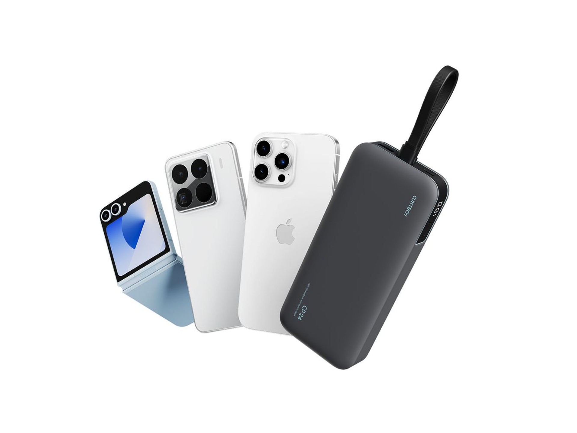 Cuktech LPB200N 40W 20000mAh Powerbank with Integrated Cable - Gray