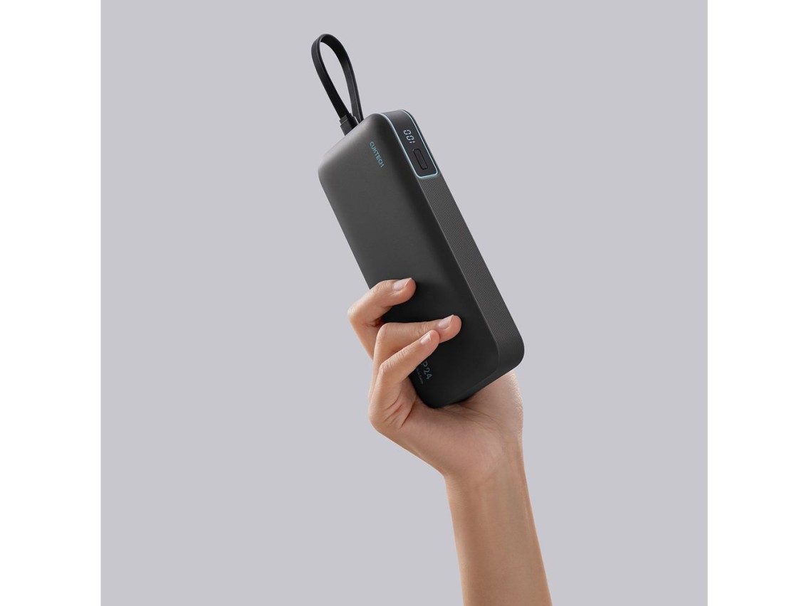 Cuktech LPB200N 40W 20000mAh Powerbank with Integrated Cable - Gray