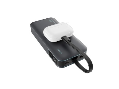 Bateria externa Cuktech LPB200N 40W 20000mAh com cabo integrado - Cinza
