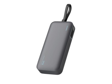 Bateria externa Cuktech LPB200N 40W 20000mAh com cabo integrado - Cinza