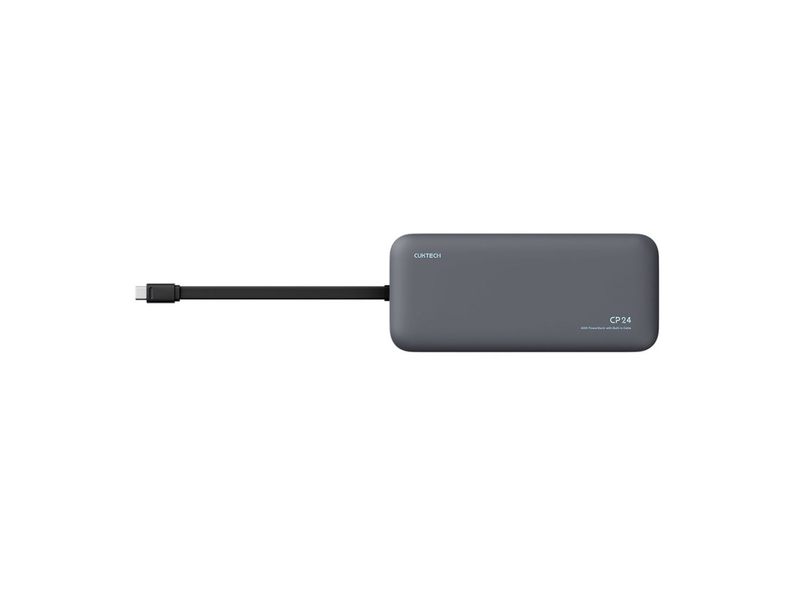 Cuktech LPB200N 40W 20000mAh Powerbank with Integrated Cable - Gray