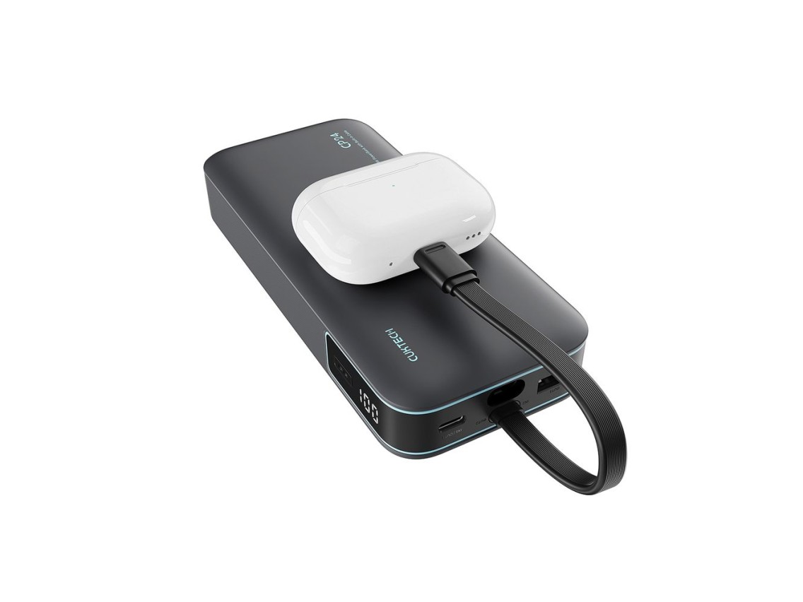 Cuktech LPB200N 40W 20000mAh Powerbank with Integrated Cable - Gray