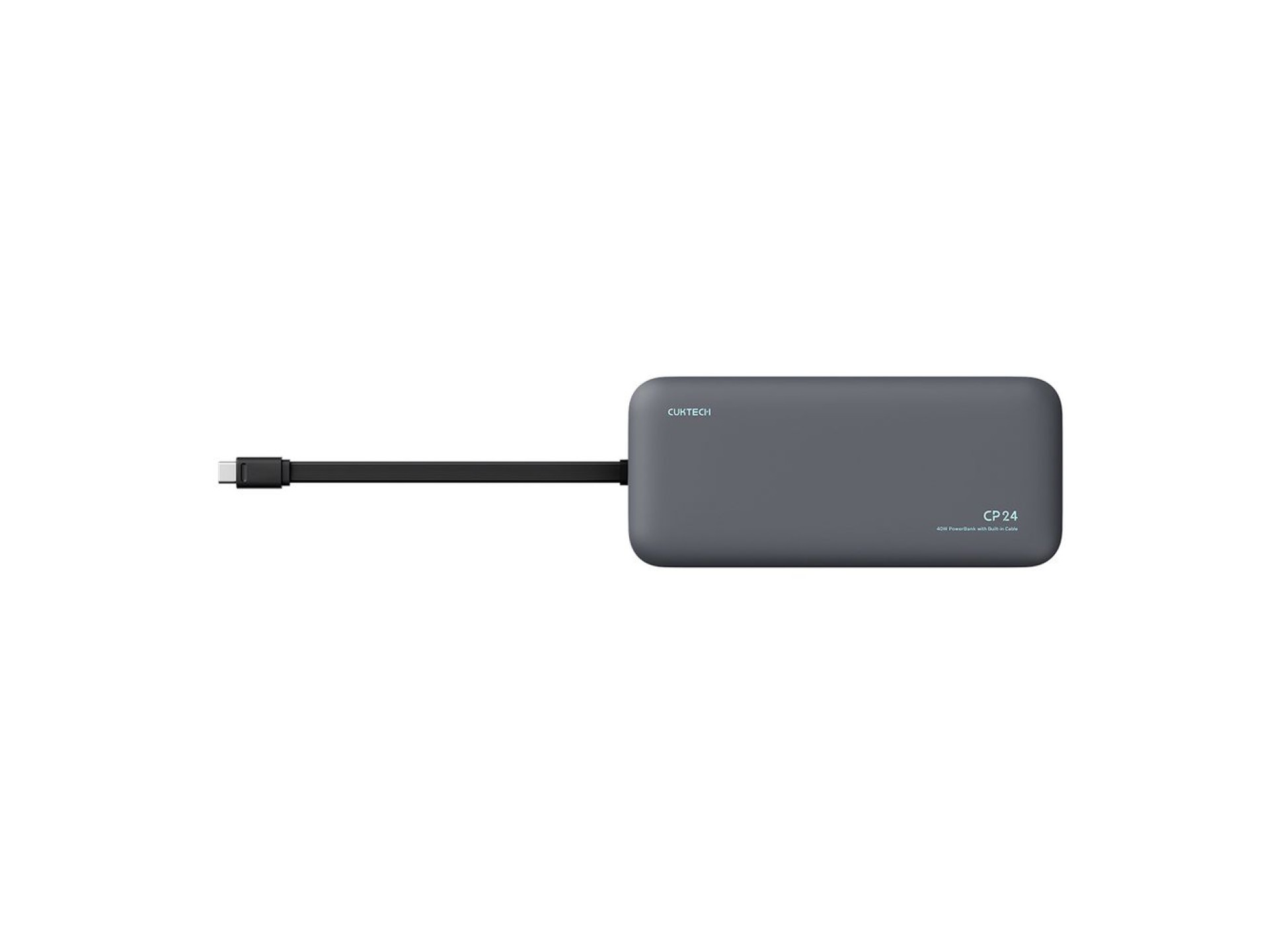Cuktech LPB200N 40W 20000mAh Powerbank with Integrated Cable - Gray