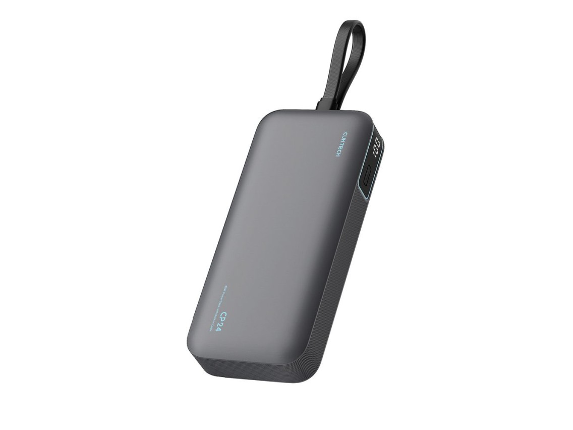 Cuktech LPB200N 40W 20000mAh Powerbank with Integrated Cable - Gray