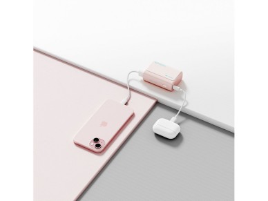 Bater�a externa Cuktech CP13 de 30 W y 10000 mAh con USB-C + USB-A - rosa