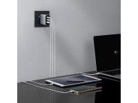 Cargador de pared Cuktech de 65 W GaN con 2 puertos USB-C y 1 puerto USB-A - Gris Cargador de pared Cuktech de 65 W GaN con 2 puertos USB-C y 1 puerto USB-A - Gris