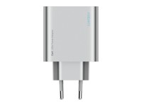 Cargador de pared Cuktech de 65 W GaN con 2 puertos USB-C y 1 puerto USB-A - Gris Cargador de pared Cuktech de 65 W GaN con 2 puertos USB-C y 1 puerto USB-A - Gris