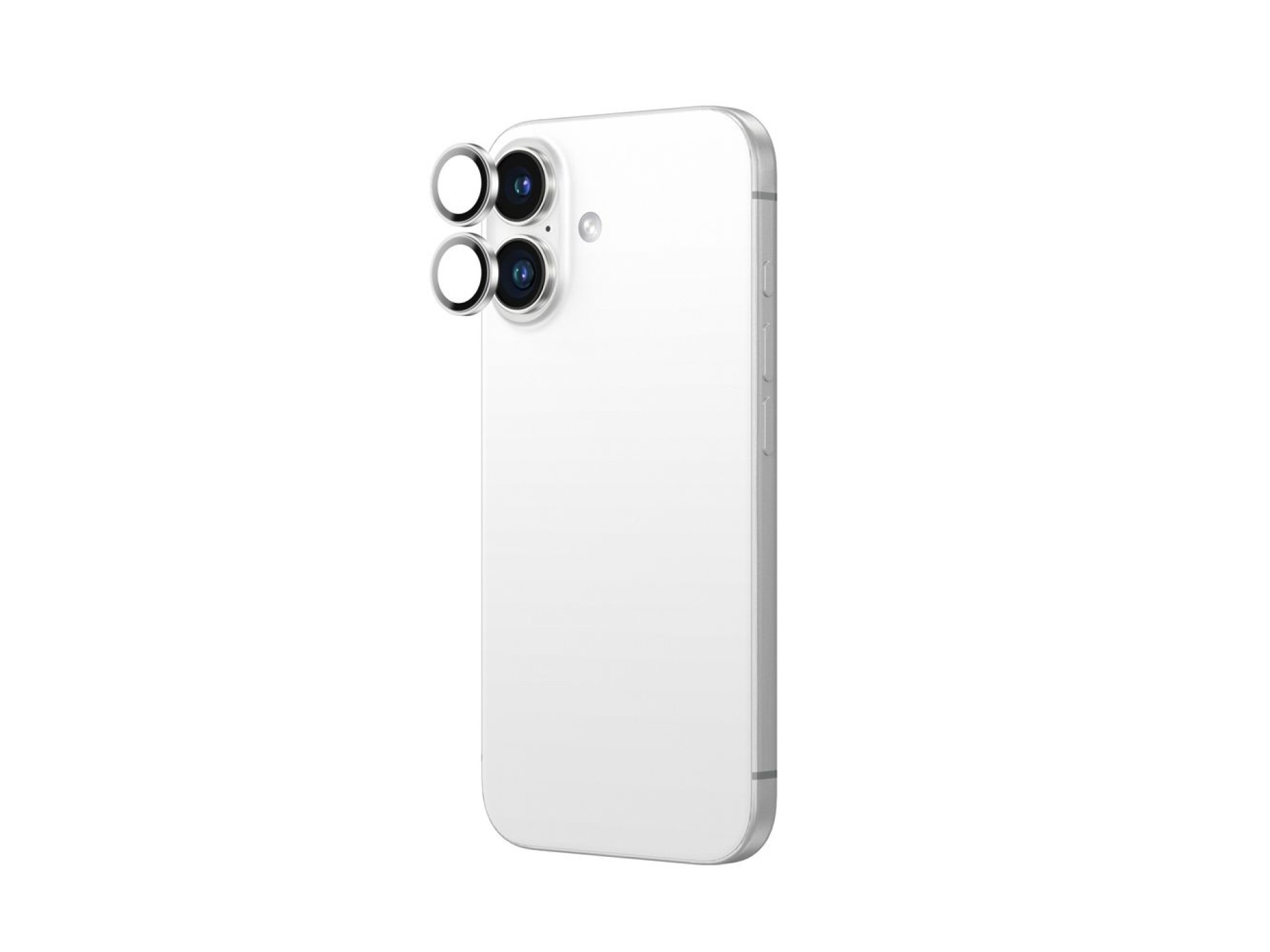 AmazingThing AR Lente de alumínio com 2 lentes e moldura para câmera do iPhone 16/16 Plus - Branco
