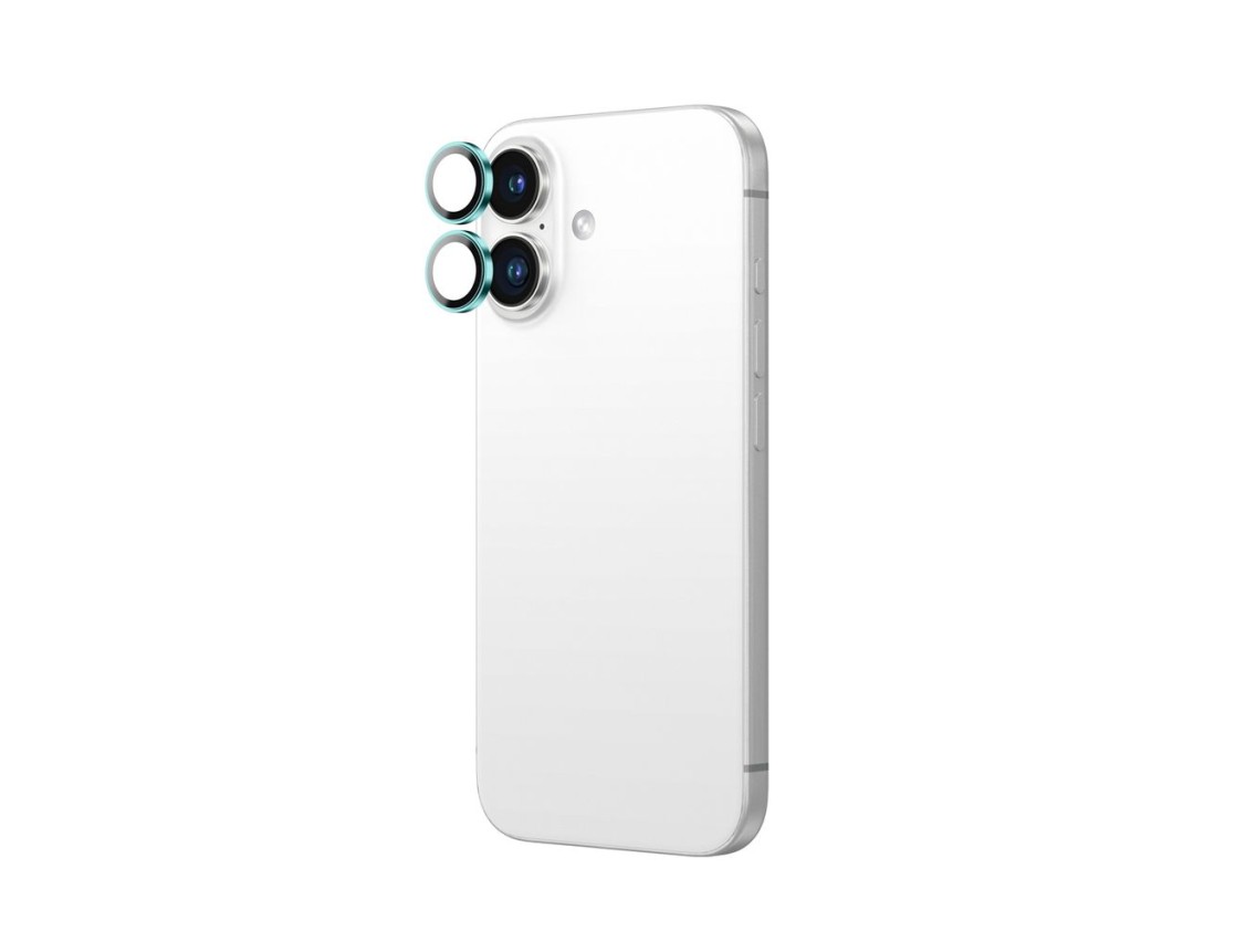 AmazingThing AR Lente de alumínio com 2 lentes e moldura para câmera do iPhone 16/16 Plus - Verde