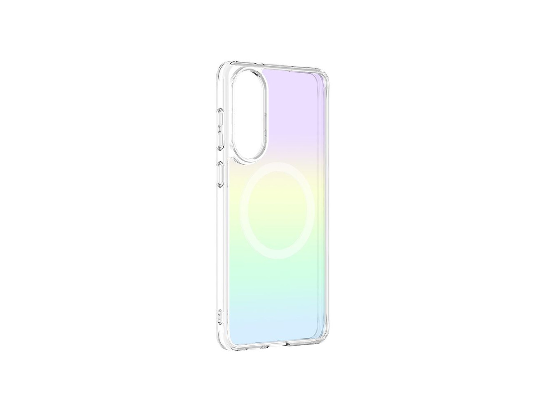 Funda minimalista AmazingThing con anillo magnético para Samsung Galaxy S25 Edge - Iridiscente