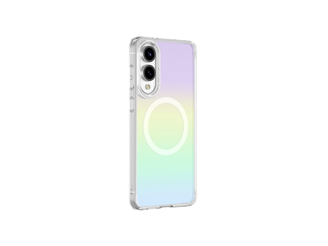 Funda minimalista AmazingThing con anillo magnético para Samsung Galaxy S25 Edge - Iridiscente