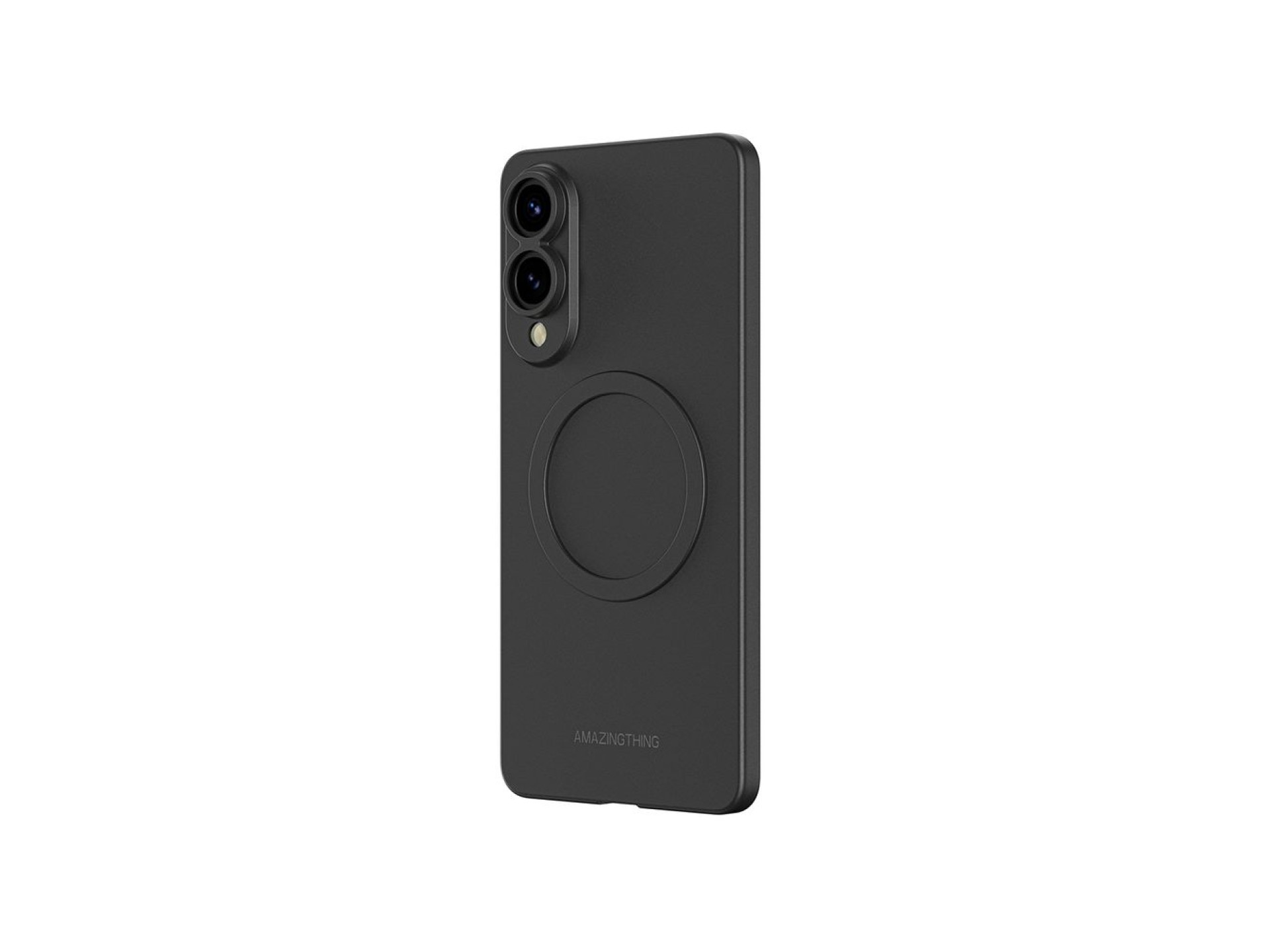 AmazingThing Minimal Air Case with Magnetic Ring for Samsung Galaxy S25 Edge - Black