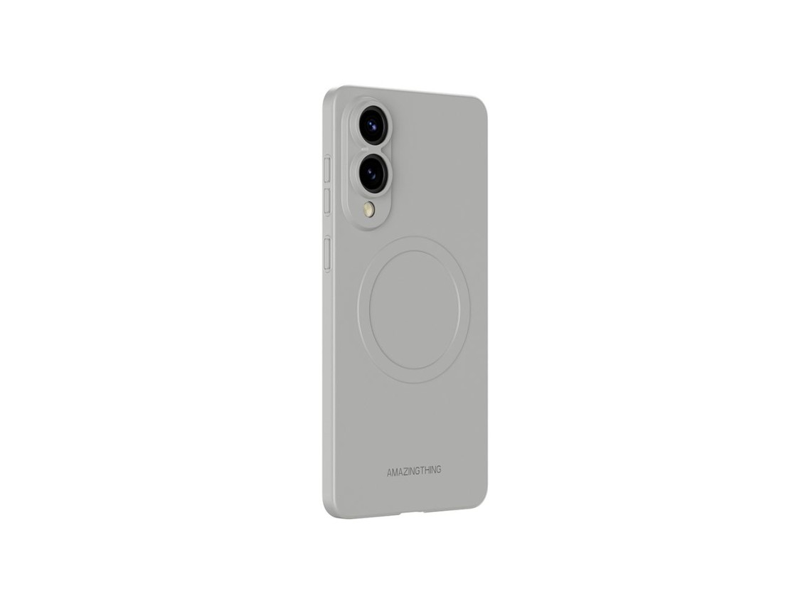 Capa AmazingThing Minimal Air com Anel Magnético para Samsung Galaxy S25 Edge - Cinza